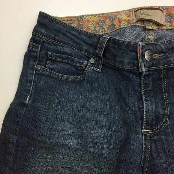 PAIGE Medium Wash PEG SKINNY 5 Pocket Logo Hardware Jeans - Picture 5 of 14